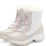 Winter Snow Boots Female High Ankle Waterproof Ladies Cotton Shoes Boots Plus Velvet Shoes - EX-STOCK Canada
