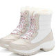 Winter Snow Boots Female High Ankle Waterproof Ladies Cotton Shoes Boots Plus Velvet Shoes - EX-STOCK Canada