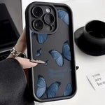 Blue Butterfly Printed Edging Drop-resistant Phone Case EX-STOCK Canada 