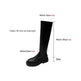 Thick Sole Knee High Boots For Women Chunky Heel Black Long Boots Leather Knight Boots Fashion Winter Shoes - EX-STOCK Canada