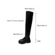 Thick Sole Knee High Boots For Women Chunky Heel Black Long Boots Leather Knight Boots Fashion Winter Shoes - EX-STOCK Canada