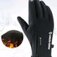 Golovejoy Winter Motorcycle Gloves – Fleece Lined, Touchscreen, Waterproof | Black & Grey | S–XXL