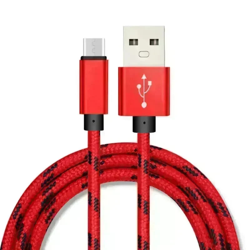 Nylon Braided Lattice Resistant Mobile Phone Data Cable Charging Cable - EX-STOCK CANADA
