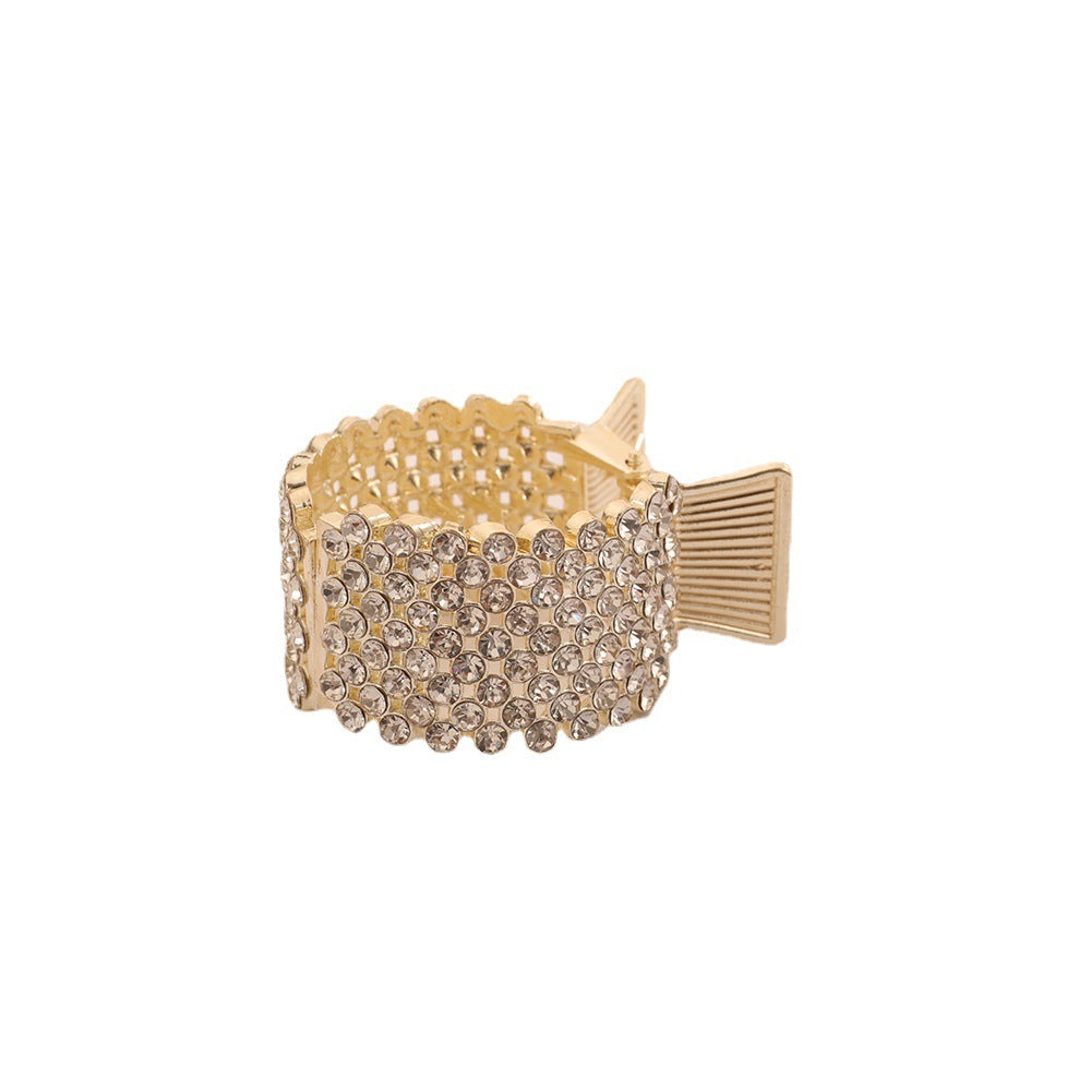 Decorative Ponytail Hair Clip Pearl Rhinestone Claw Clip