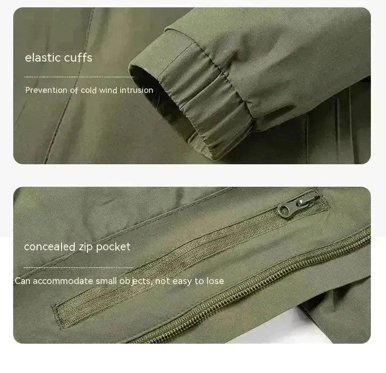 Plus Size Shell Jacket Windproof Waterproof Mountaineering Suit Coat 
