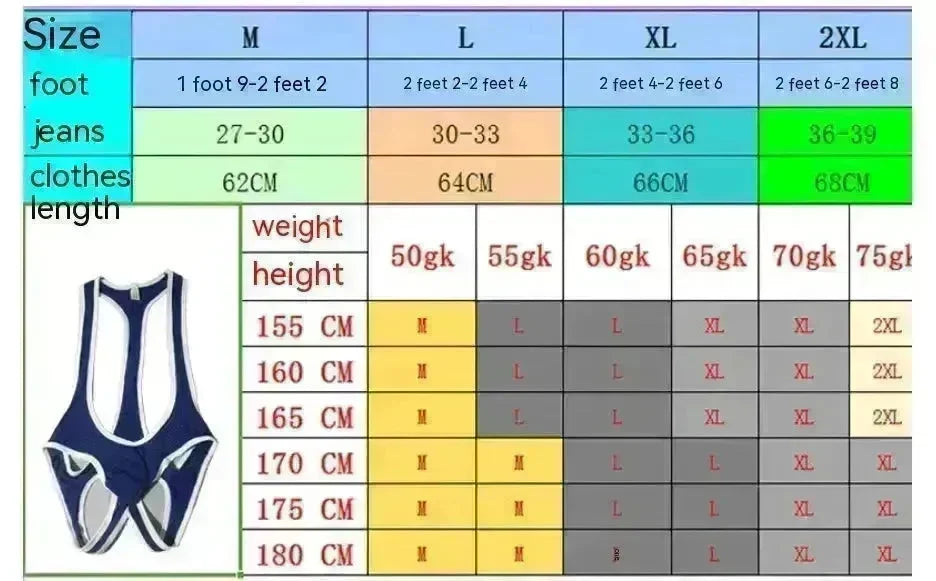Men's Mesh Breathable One-piece Underwear Bodysuit thong Vest Pants - EX-STOCK CANADA
