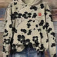 Women Fashion Spring And Autumn Plum Blossom Hooded Super Plus Size Loose-fitting Casual Pullover - EX-STOCK CANADA
