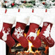 Christmas Stockings Gift Bag Red Hemp Elk Embroidery Christmas Stockings Gift Pendant - EX-STOCK CANADA