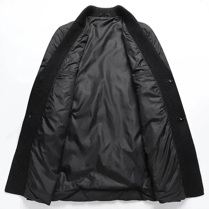 Light Luxury Men's Mid-length Down Jacket Dad Wear Winter jacket - EX-STOCK Canada