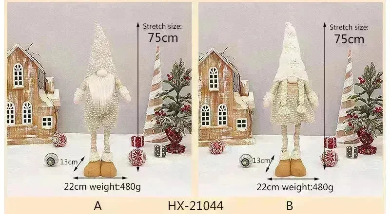 Retractable Luminous Santa Doll Rudolf Christmas Faceless Decoration Ornaments - EX-STOCK CANADA