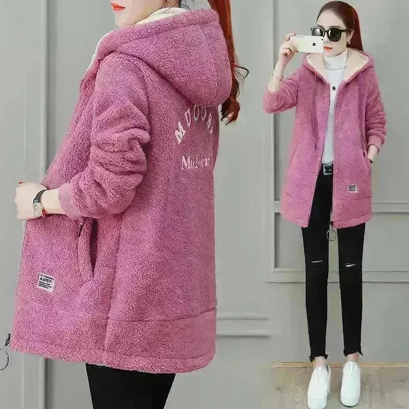 Women Faux fur coat and Jacket Autumn Winter Coat Cardigan wool coat warm coats for women - EX-STOCK CANADA