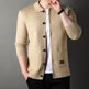 Cardigan Men's Knitted Turn-down Collar Coat Thin Loose Sweater - EX-STOCK Canada