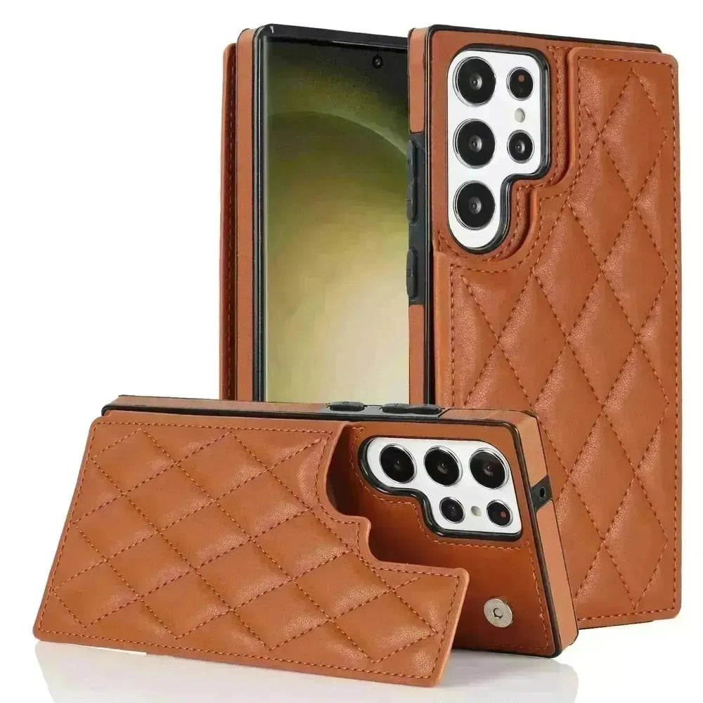 Plaid Double Buckle Phone Case Protective Case - EX-STOCK CANADA