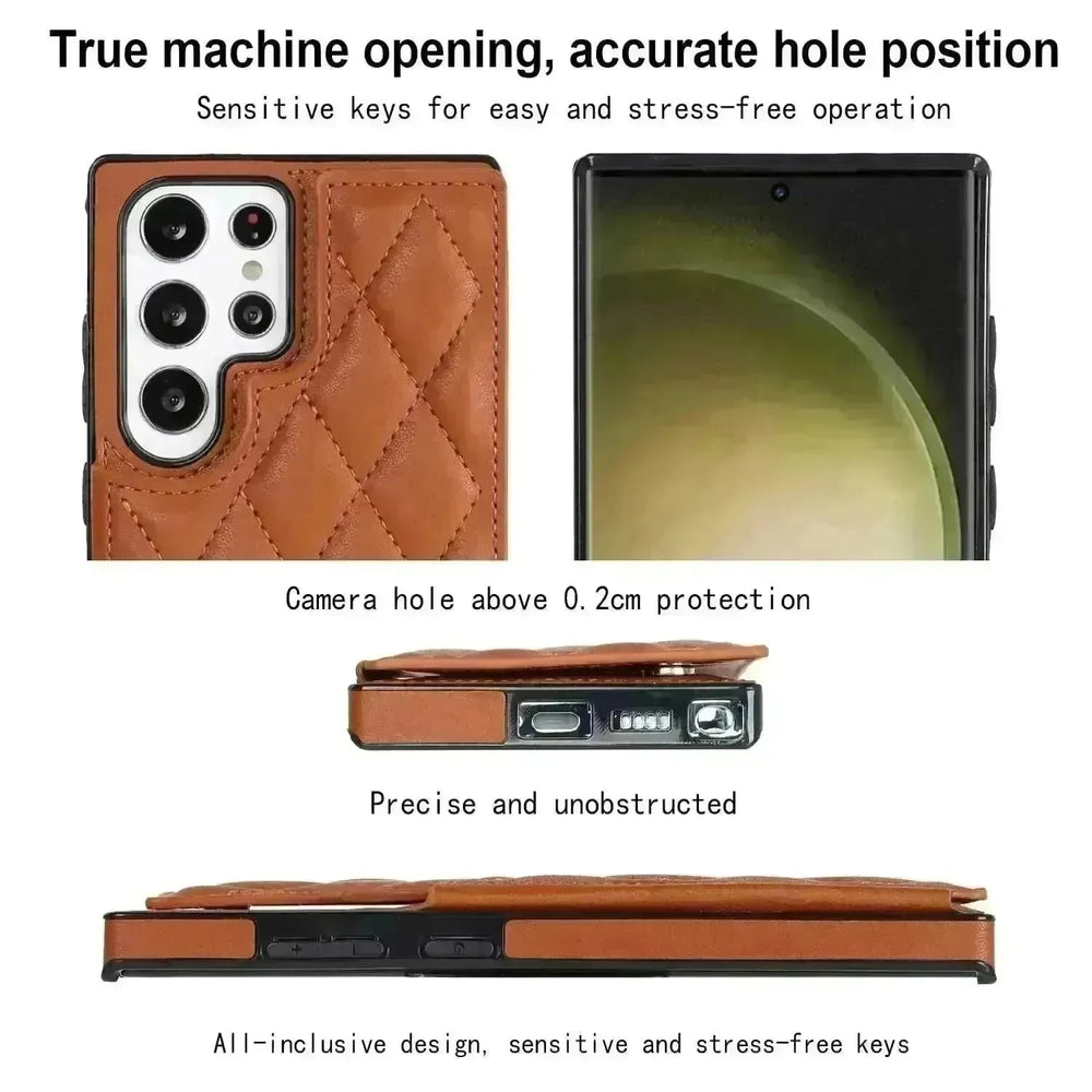Plaid Double Buckle Phone Case Protective Case - EX-STOCK CANADA