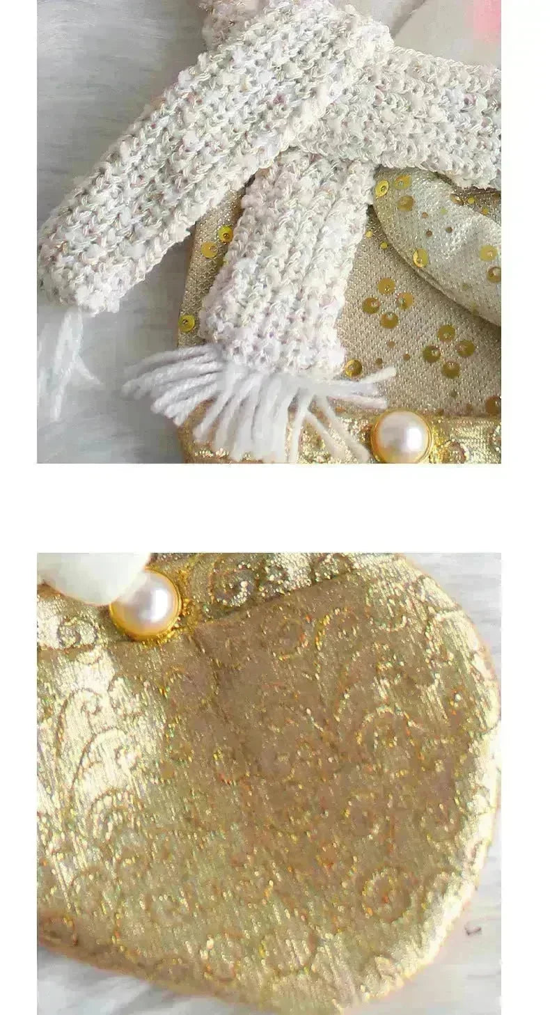 Santa Snowman Gold Christmas Stockings Pendant Candy Bag - EX-STOCK CANADA