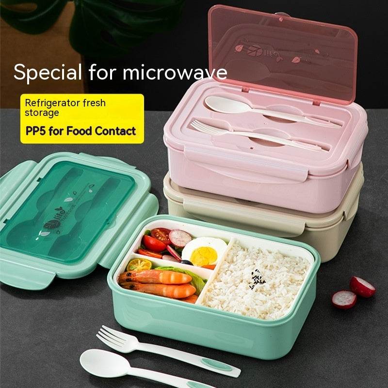 Kids Plastic Bento Lunch box with Cutleries - EX-STOCK Canada