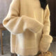 Fall Winter Round Neck Oversize Fleece Plush Pullover Sweater for women - EX-STOCK Canada