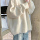 Fall Winter Round Neck Oversize Fleece Plush Pullover Sweater for women - EX-STOCK Canada