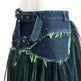 Street Fashion High Waist A-line Denim Mesh Midi Skirt - EX-STOCK Canada