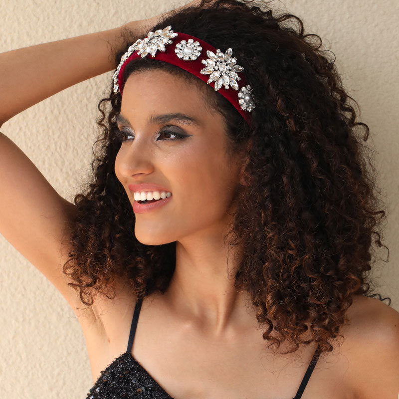 Retro Baroque Pearl Rhinestone Headband