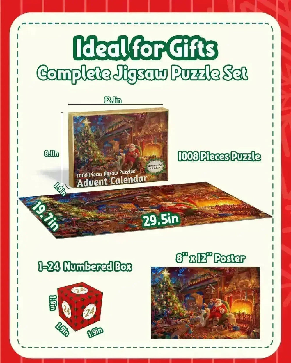 Christmas 24-day Countdown Scene Puzzle - EX-STOCK CANADA
