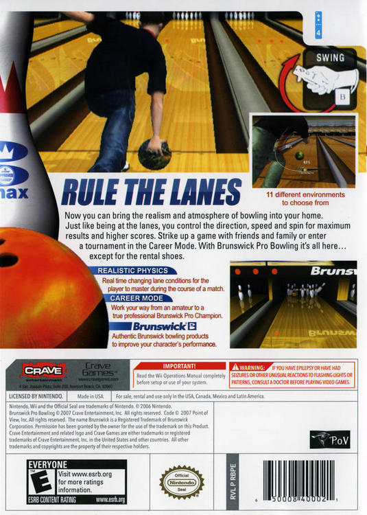 BRUNSWICK PRO BOWLING 