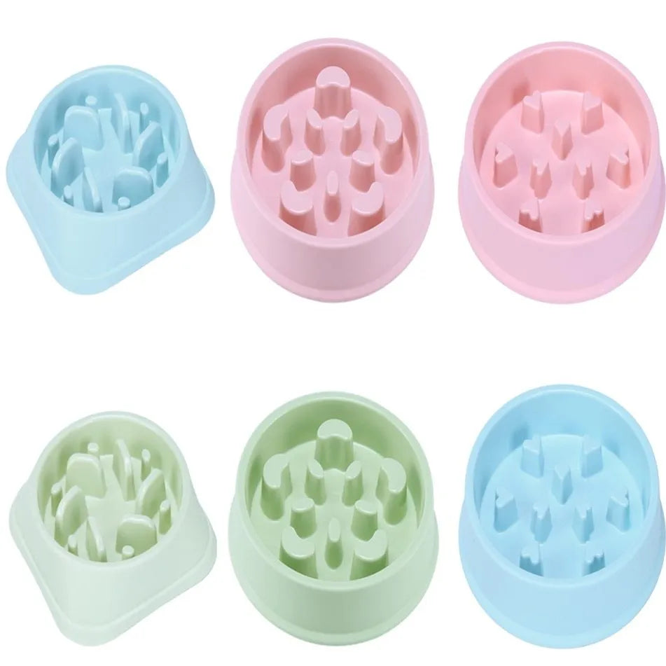 Pet Cat Dog Slow feeder Bowl Anti Choking Slow Feeding Puzzle Feeder - EX-STOCK CANADA