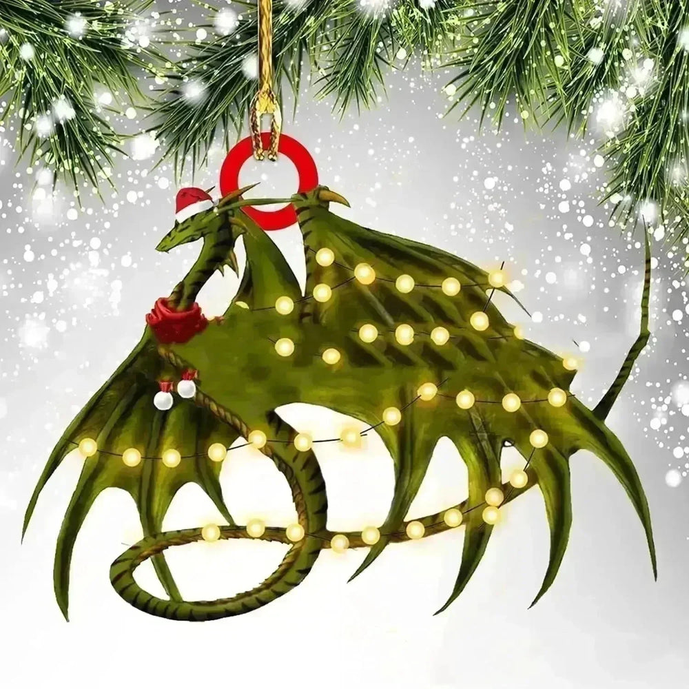Dinosaur Dragon Egg Christmas Decorations Pendant Acrylic - EX-STOCK CANADA