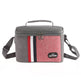Striped Insulated Lunch Bag – Stylish Portable Tote for Work - EX-STOCK Canada