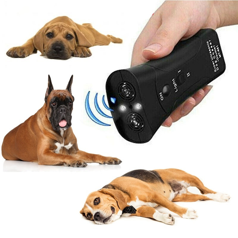 3-in-1 Anti Barking Dog Training Device Ultrasonic Dog Training Repeller  LED Flashlight EX-STOCK Canada 