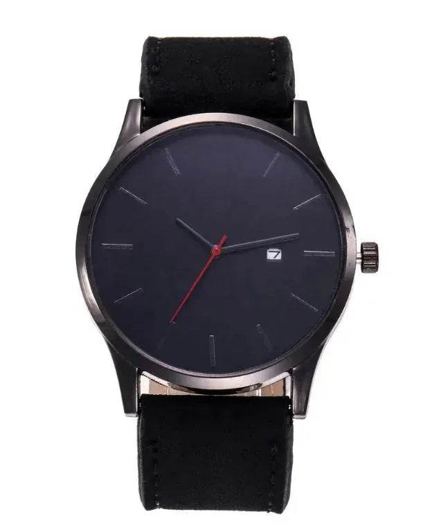 Men watch Fashion Business Large Dial Watch For Men's Matte Belt Simple Quartz Wrist Watch Men clock - EX-STOCK Canada