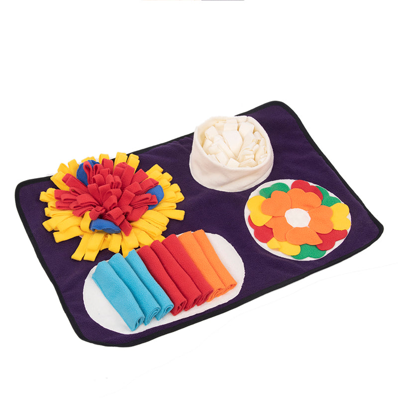 حصيرة البحث عن الطعام التفاعلية للكلاب على طراز المهرجان الإيطالي، تشجع مهارات البحث الطبيعي عن الطعام، متينة وقابلة للغسل في الغسالة، مناسبة للكلاب الكبيرة والمتوسطة والصغيرة 