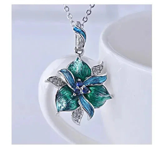 Purple Epoxy Earrings Pendant Set - EX-STOCK CANADA
