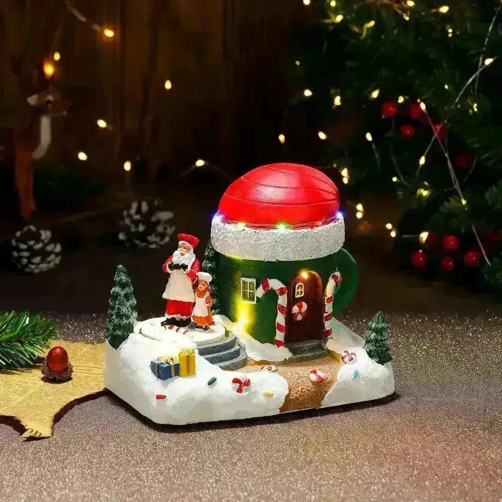 Christmas Rotating Resin Luminous Music Box Ornaments - EX-STOCK CANADA
