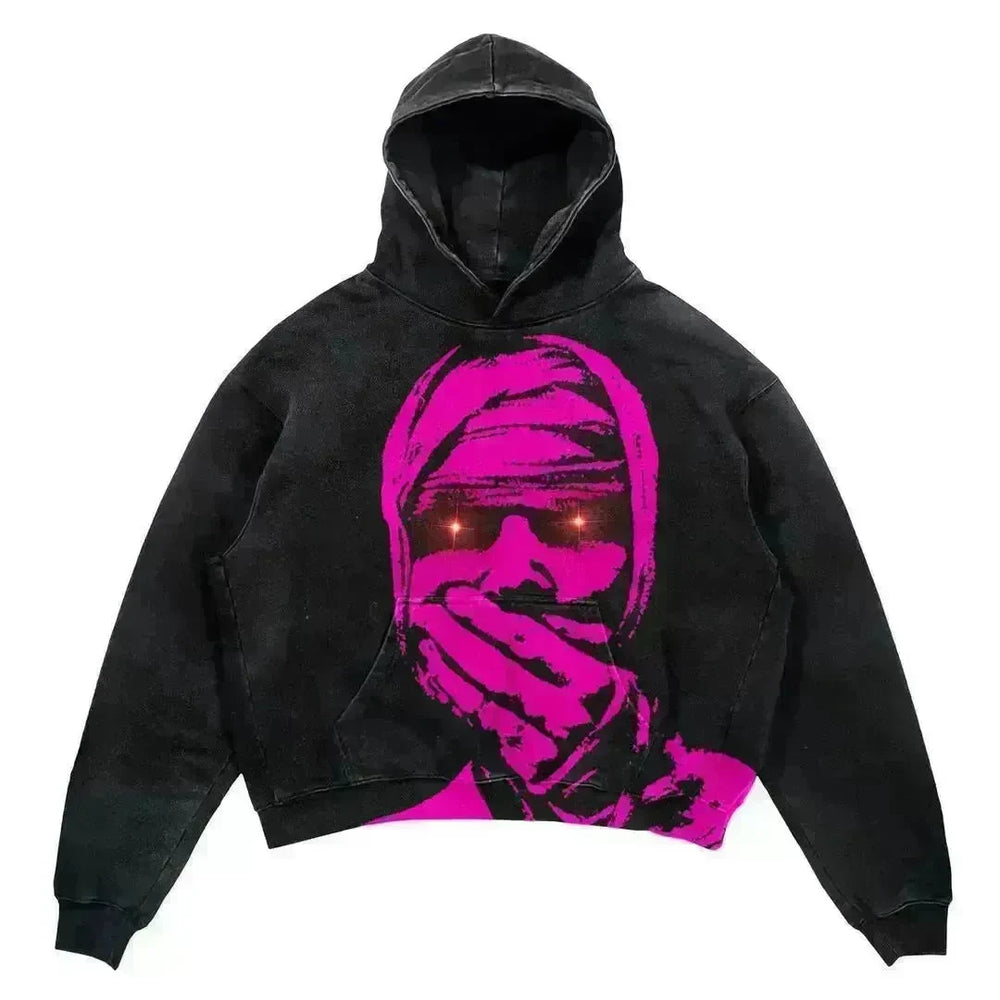 Men's And Women's Fashion Punk Design Fleece Printed Hoodie top - EX-STOCK CANADA