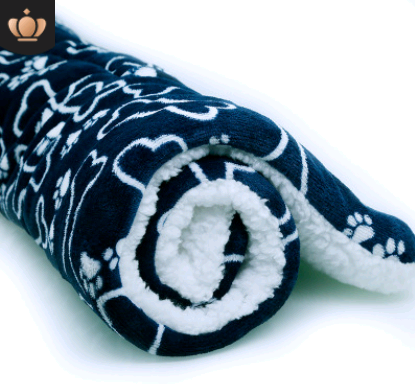 Couverture pour animaux de compagnie avec motif os bleu