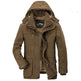Thickened multi-pocket hooded men's cotton coat - EX-STOCK Canada