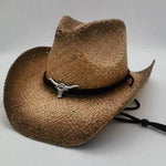 Summer Outdoor Ethnic Style Felt and Straw Cowboy Hat - EX-STOCK Canada