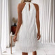 Fashion Dresses For Women Pure Color Halter Backless Dress - EX-STOCK CANADA