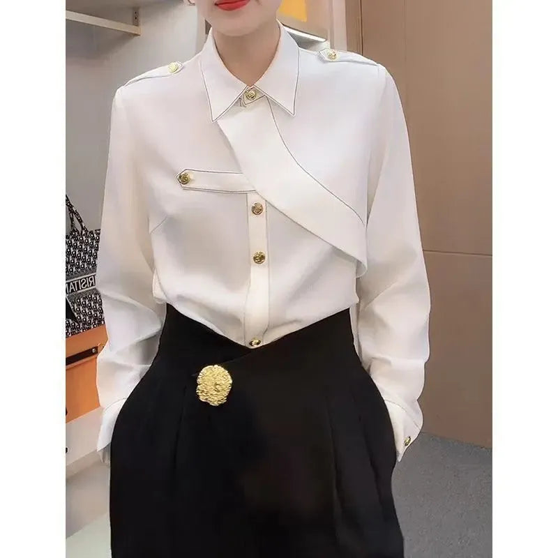 Luxury Professional Business Cooperate Office blouse shirt  for women - EX-STOCK CANADA