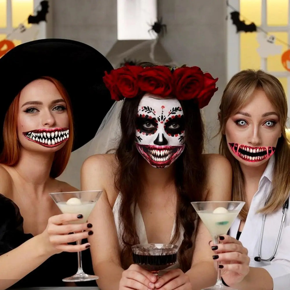 18 Pieces Of Scary And Realistic Design Halloween Temporary Tattoo Stickers - EX-STOCK Canada