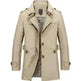 Men's casual jacket mid-length trench coat - EX-STOCK CANADA