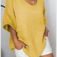 Spring Summer Loose Short Sleeves cotton linen blouse top Women Summer Tops - EX-STOCK CANADA