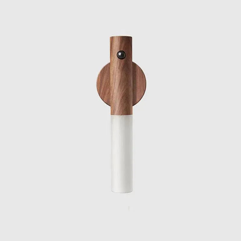 Auto LED USB Magnetic Wood Wireless Night Light Corridors Porch Lights PIR Motion Sensor Wall Light Cabinet Lamp - EX-STOCK CANADA