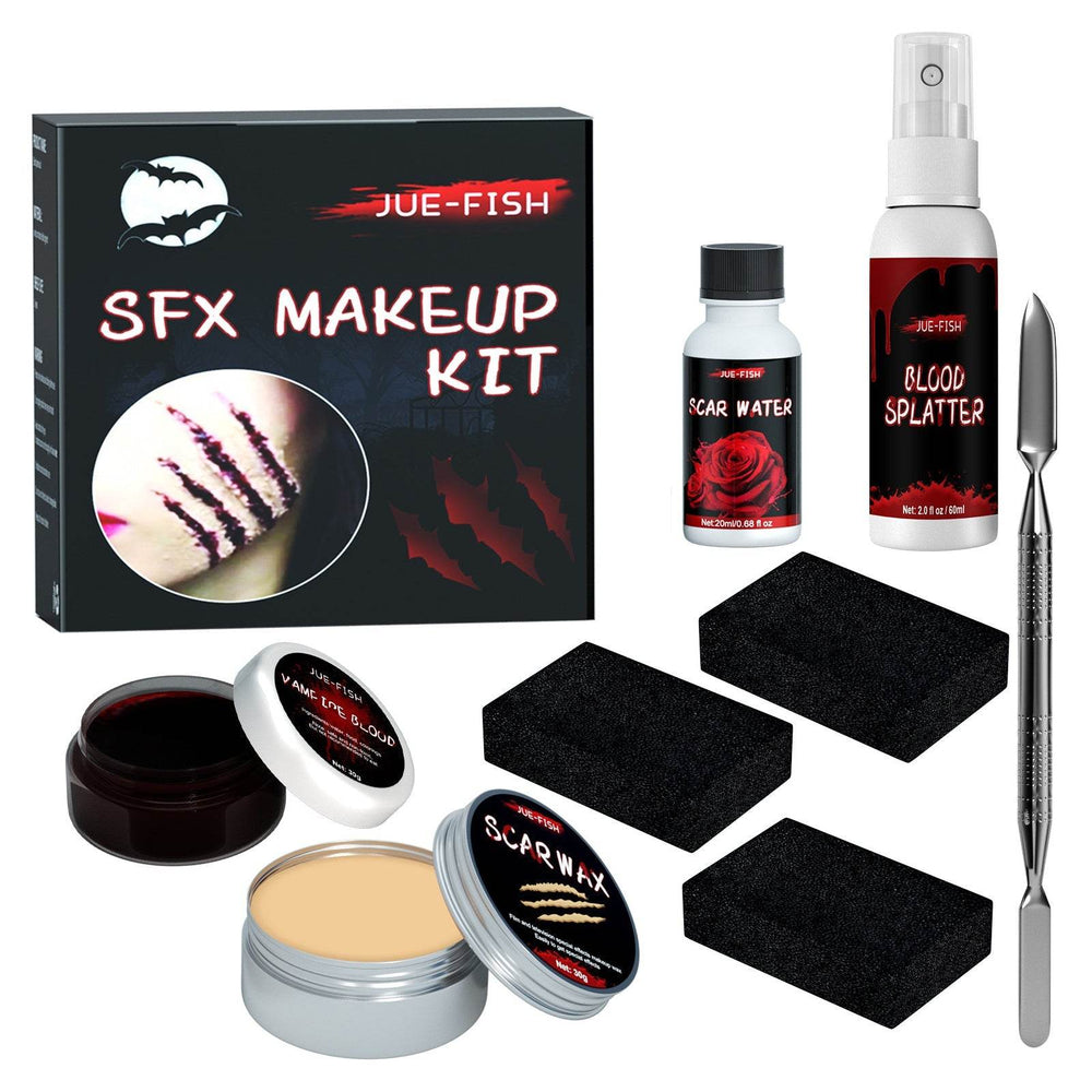 Halloween Makeup Kit, Simulates Plasma Skin Wax-Shaped Scar Water Wound Makeup Halloween Makeup Kit - EX-STOCK Canada