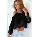 Summer Halter neck crop Lace blouse tank top - EX-STOCK CANADA