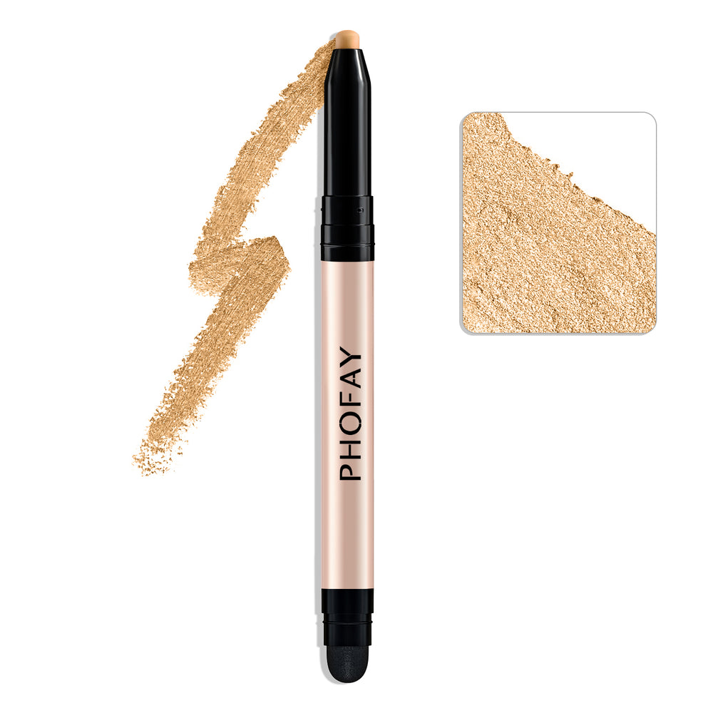 Makeup stick with gold color swatch and PHOFAY branding on a white background