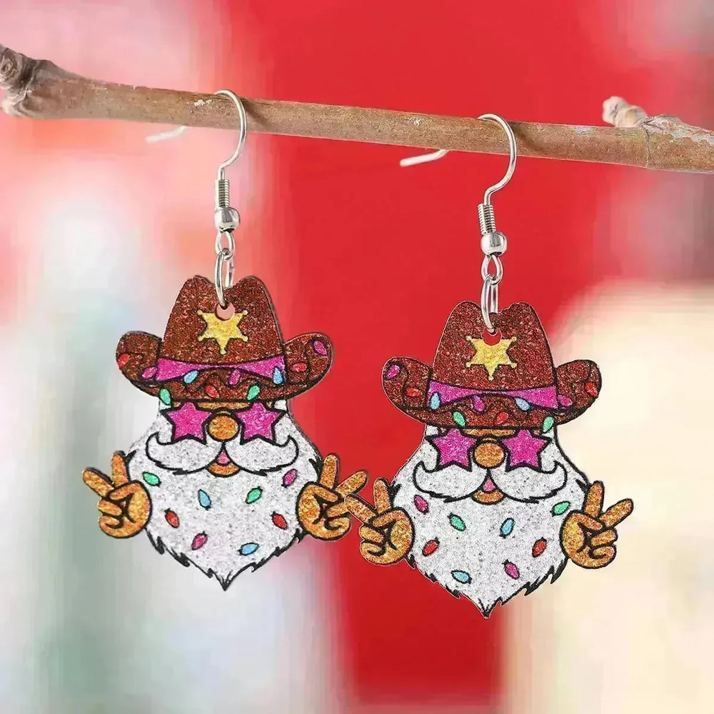 Funny Santa Claus Earrings Christmas Pendant Earrings Gift - EX-STOCK CANADA