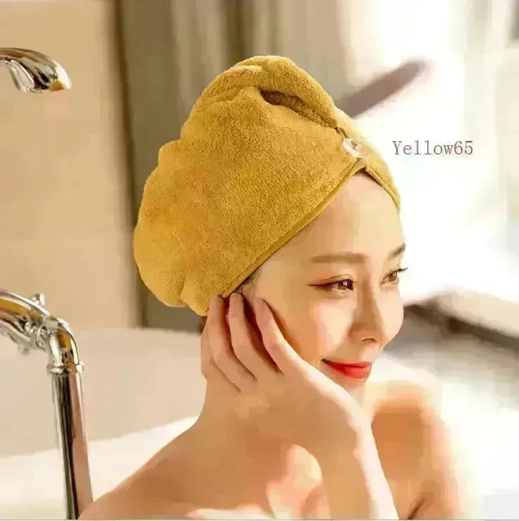 Women's Microfiber Hair Dryer Cap Absorbent Hair Towel. - EX-STOCK CANADA