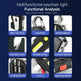 Multifunctional Charging Emergency Light Convenient Keychain Work Light COB High Bright Light Outdoor Camping LED Light - EX-STOCK CANADA